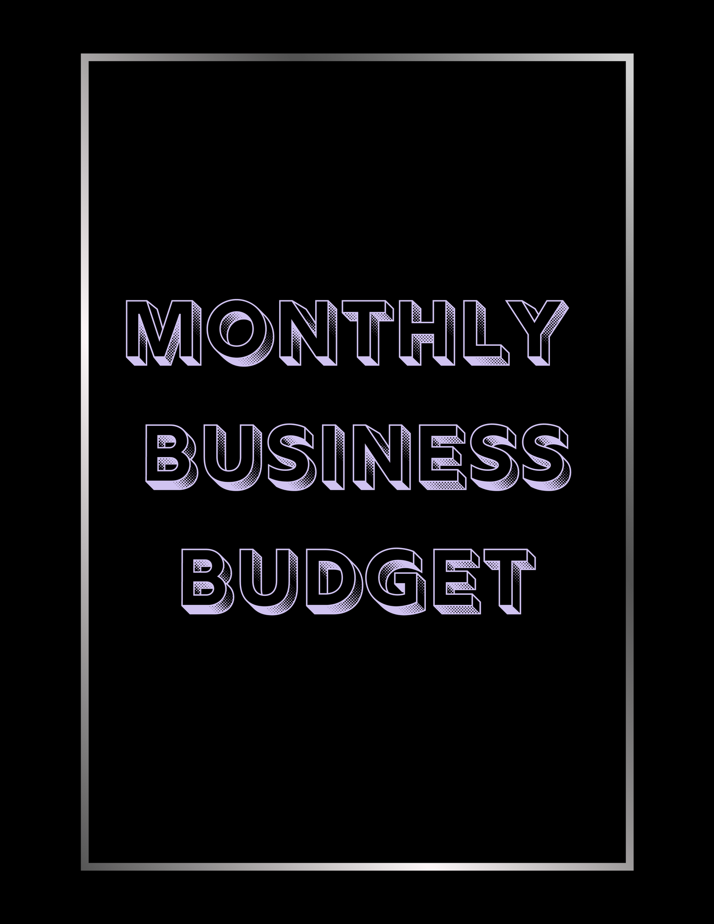 Monthly Business Budget Workbook
